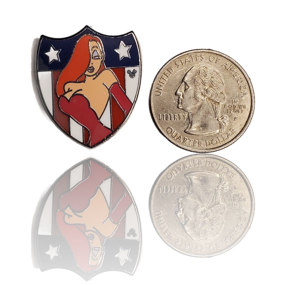👉🏽Disney Jessica Rabbit Patriotic Shield Pin - Picture 3 of 4